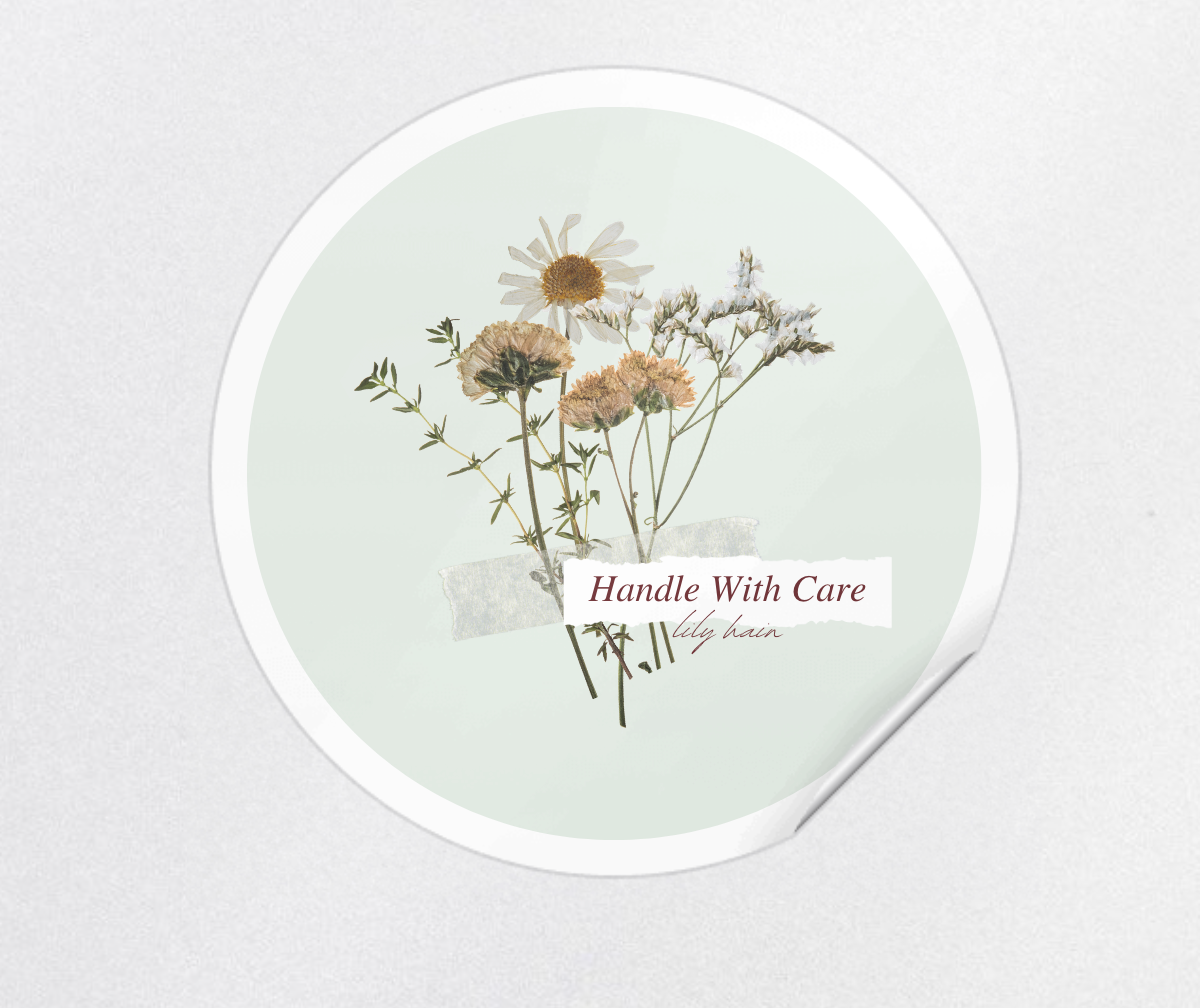 "Handle With Care" Sticker