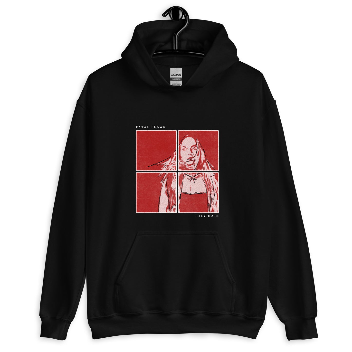 "Fatal Flaws" Unisex Hoodie Sweatshirt (in Black)