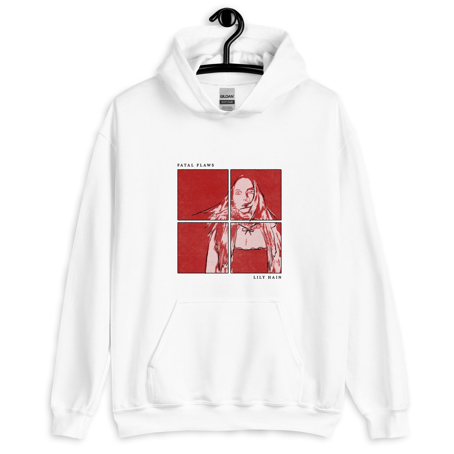 "Fatal Flaws" Unisex Hoodie Sweatshirt (in White)