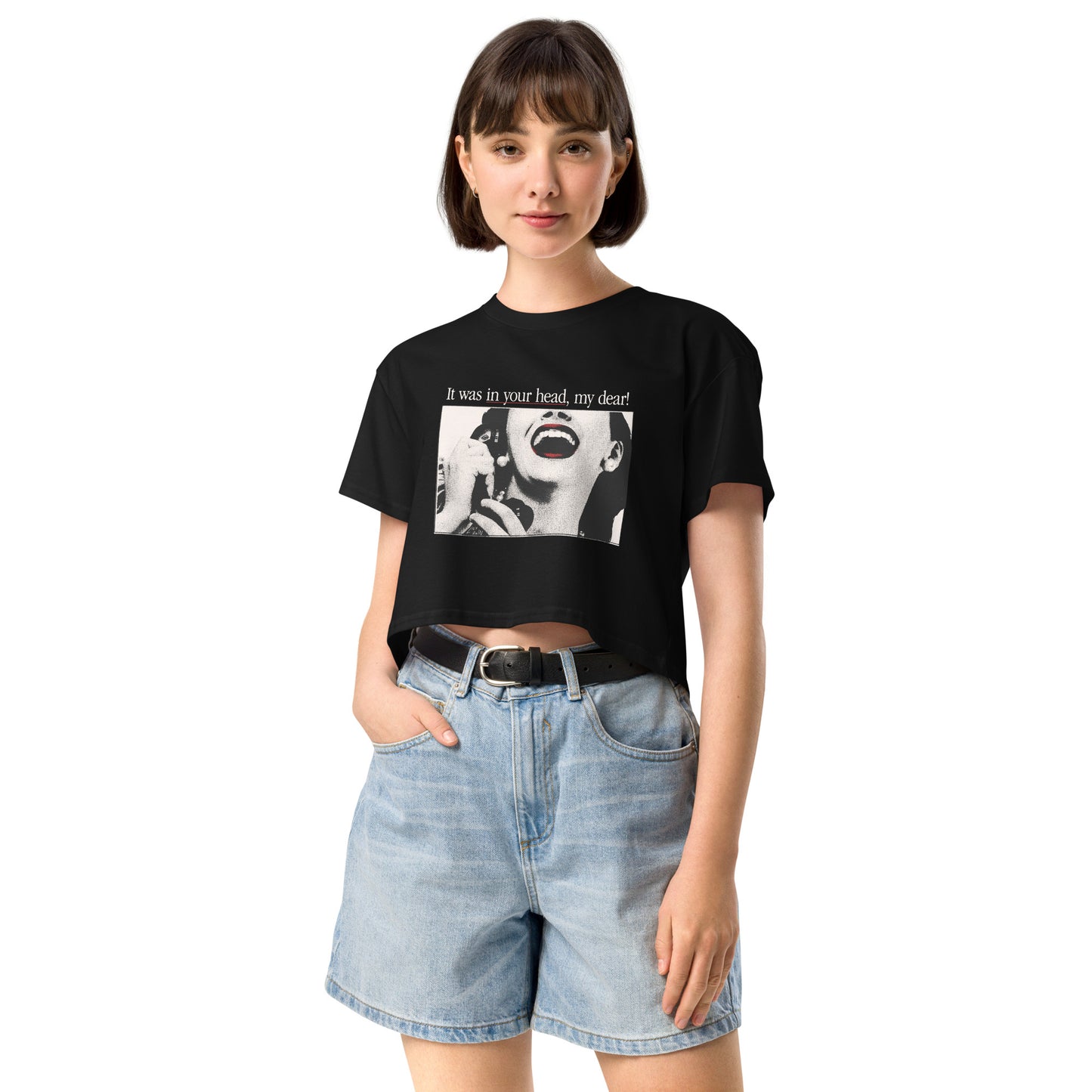 "Ursula" Crop Top (in Black)